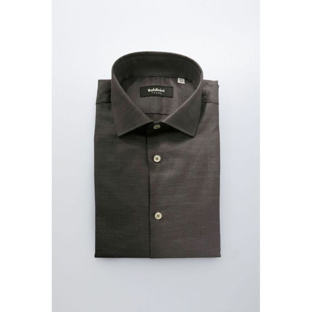 Baldinini Trend Gray Cotton Men Men's Shirt